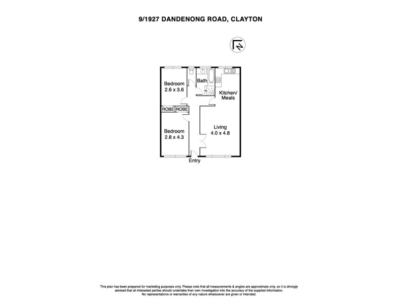 9/1927 Dandenong Road, Clayton VIC 3168 Floorplan