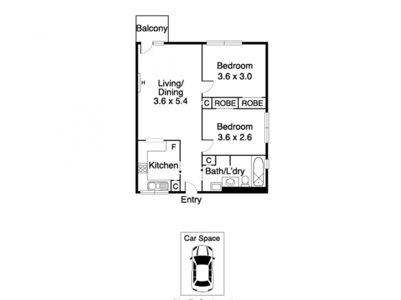 19/61 Haines Street, North Melbourne VIC 3051 Floorplan