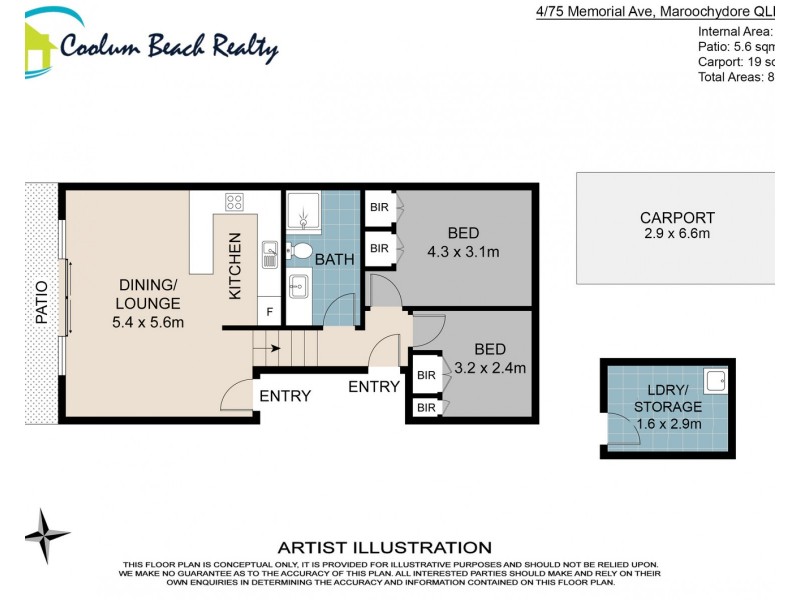 4/75 Memorial Avenue, Cotton Tree QLD 4558 Floorplan