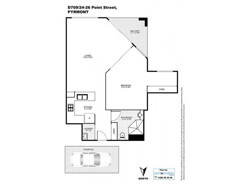 D709/24-26 Point Street, Pyrmont NSW 2009 Floorplan