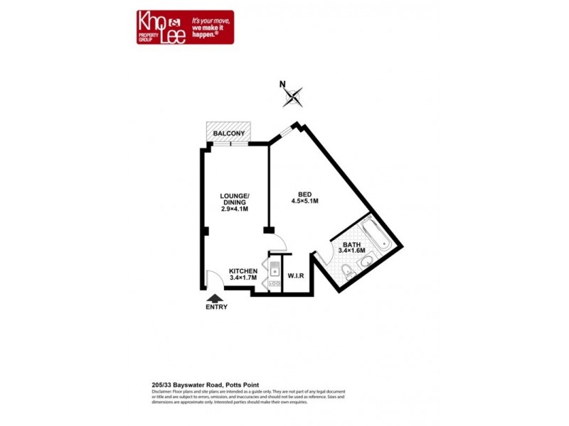 205/33 Bayswater Road, Potts Point NSW 2011 Floorplan