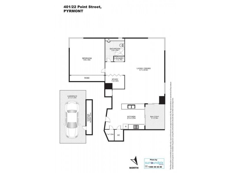401/22 Point Street, Pyrmont NSW 2009 Floorplan