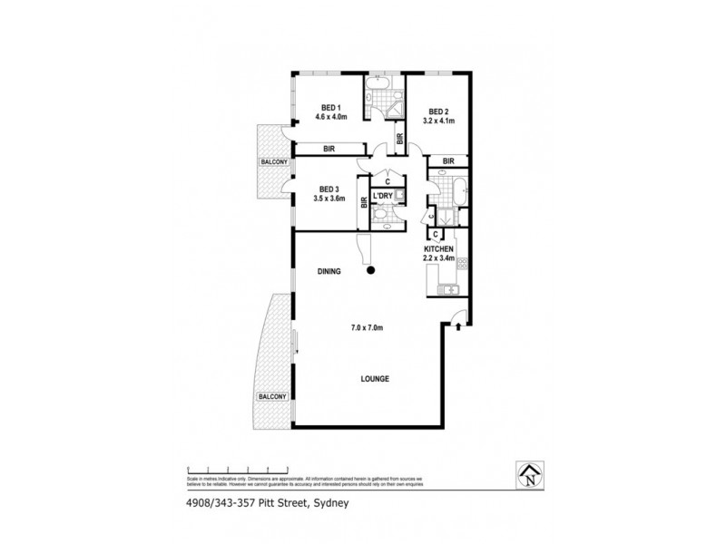 4908/343 Pitt Street, Sydney NSW 2000 Floorplan