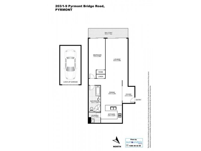 203/1-9 Pyrmont Bridge Road, Pyrmont NSW 2009 Floorplan