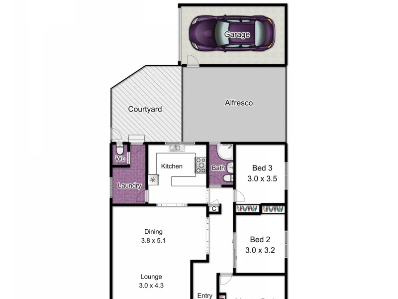 1/14 Roberta Street, Dandenong VIC 3175 Floorplan