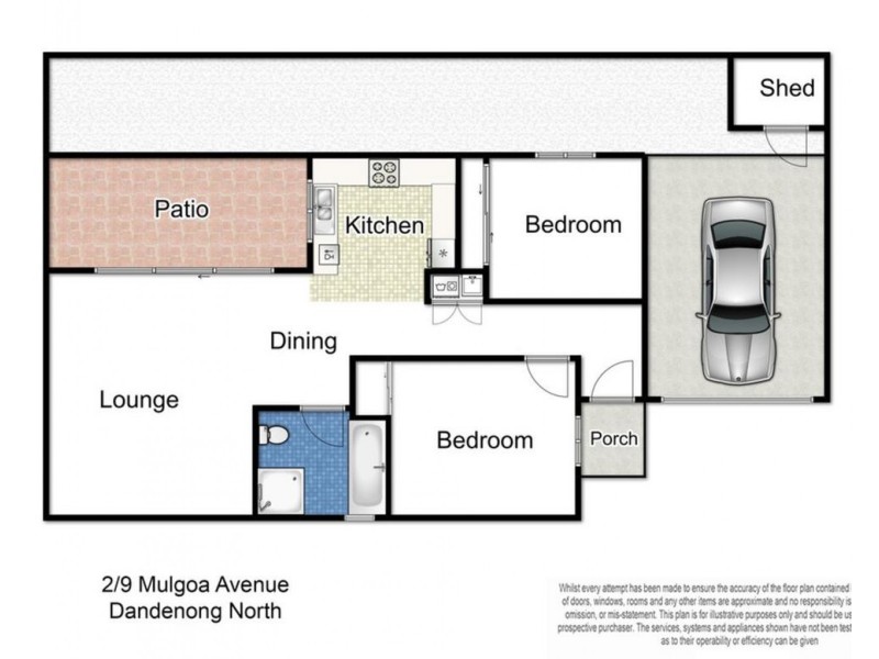 2/9 Mulgoa Avenue, Dandenong North VIC 3175 Floorplan