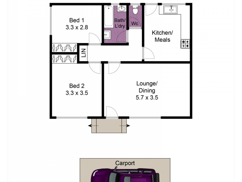 2/16 Rodd Street, Dandenong VIC 3175 Floorplan