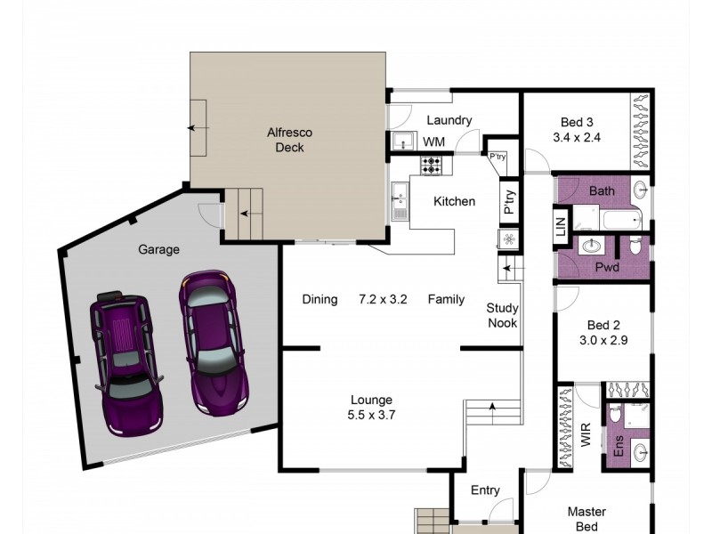 34 Burchall Grove, Dandenong North VIC 3175 Floorplan