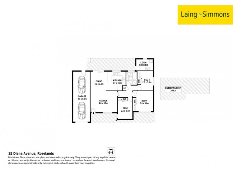 15 Diana Ave, Roselands NSW 2196 Floorplan