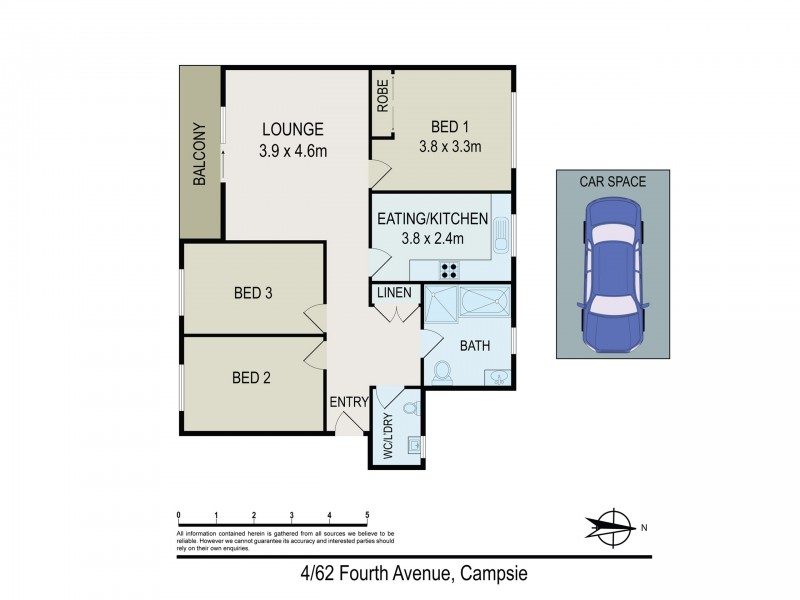 4/62 Fourth Ave, Campsie NSW 2194 Floorplan