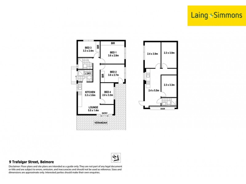 9 Trafalgar St, Belmore NSW 2192 Floorplan