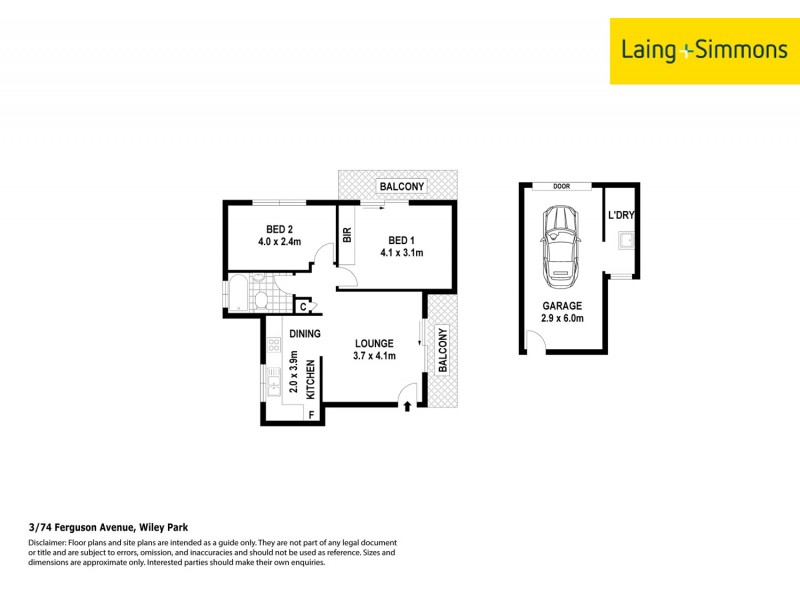 3/74 Ferguson Ave, Wiley Park NSW 2195 Floorplan