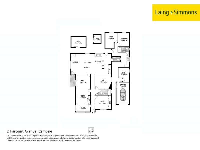 2 Harcourt Ave, Campsie NSW 2194 Floorplan