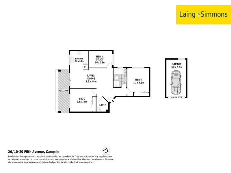 26/10-20 Fifth Ave, Campsie NSW 2194 Floorplan