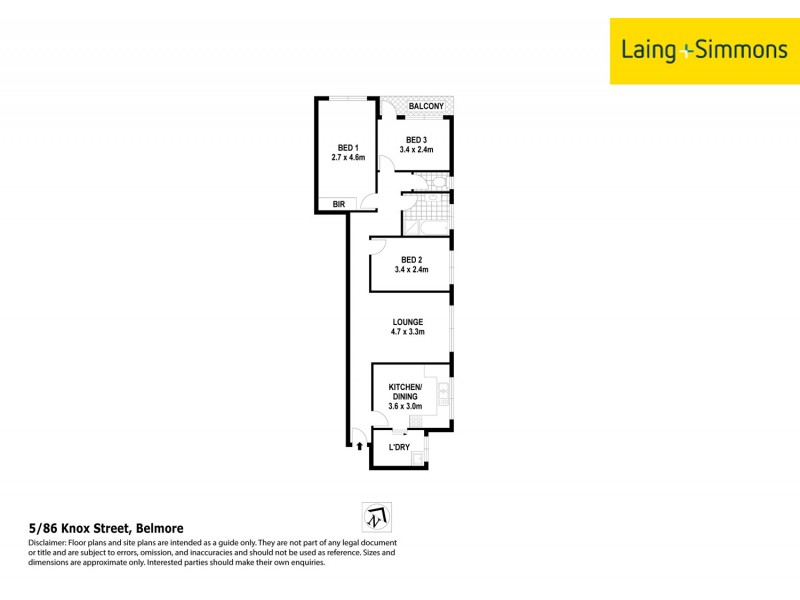 86 Knox St, Belmore NSW 2192 Floorplan