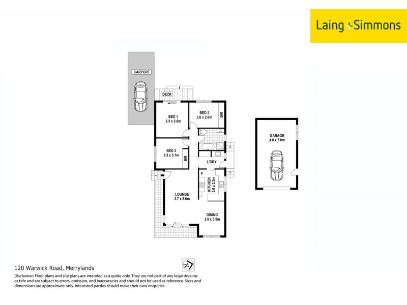120 Warwick Road, Merrylands NSW 2160 Floorplan