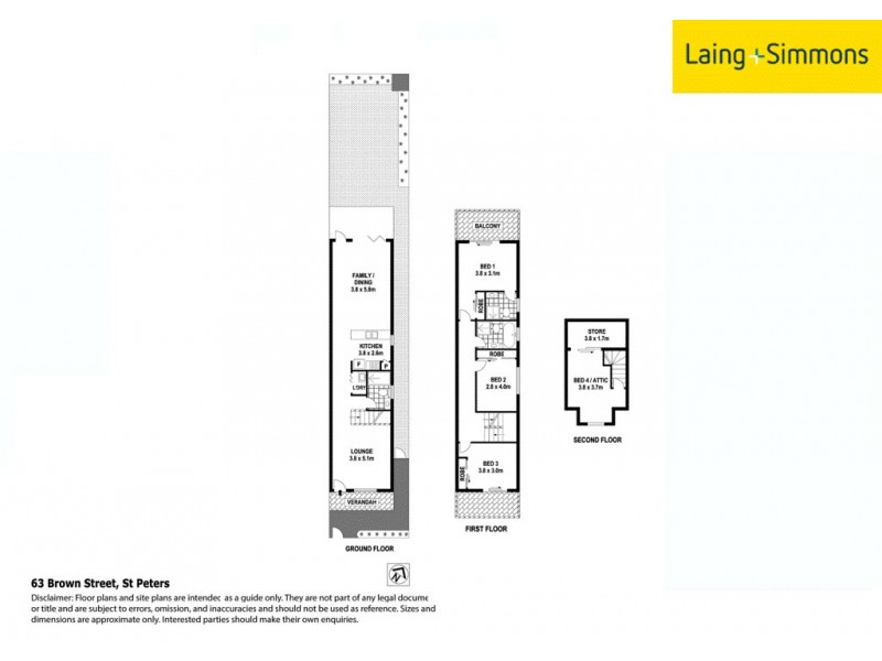63 Brown St, St Peters NSW 2044 Floorplan