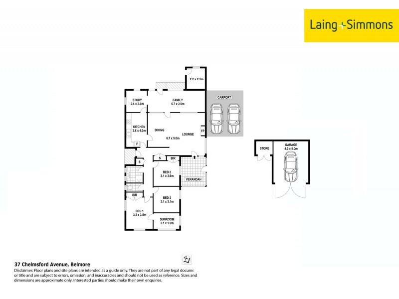 37 Chelmsford Ave, Belmore NSW 2192 Floorplan