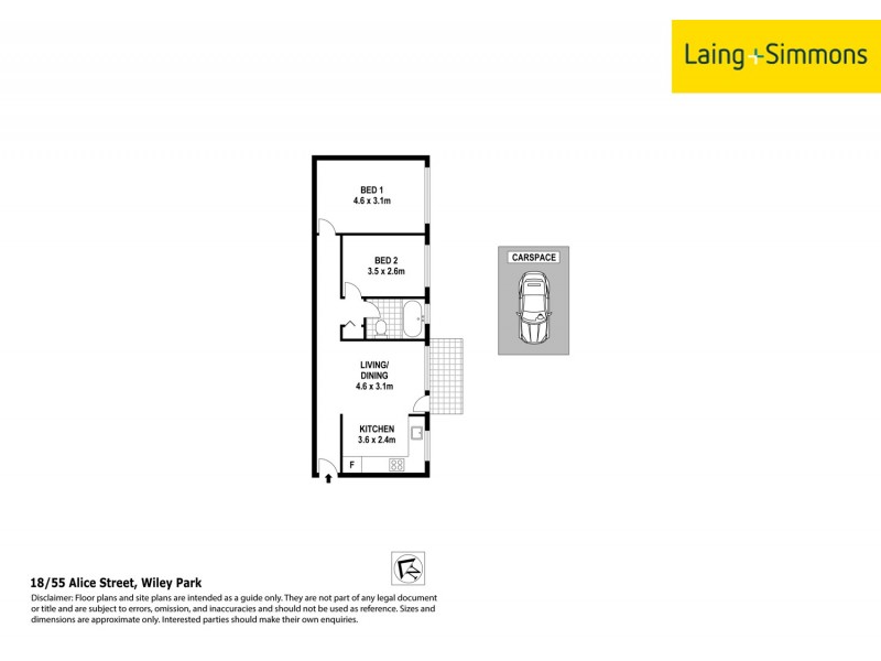 18/55 Alice St, Wiley Park NSW 2195 Floorplan