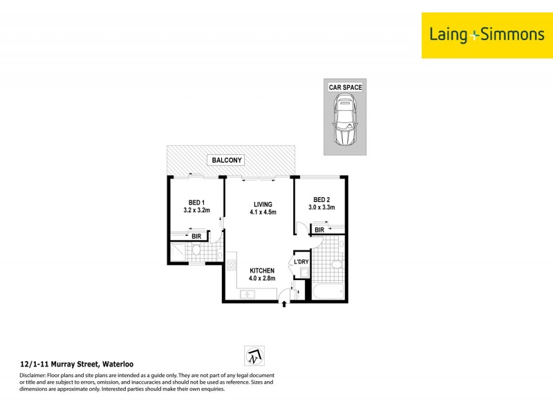 12/1-11 Murray St, Waterloo NSW 2017 Floorplan