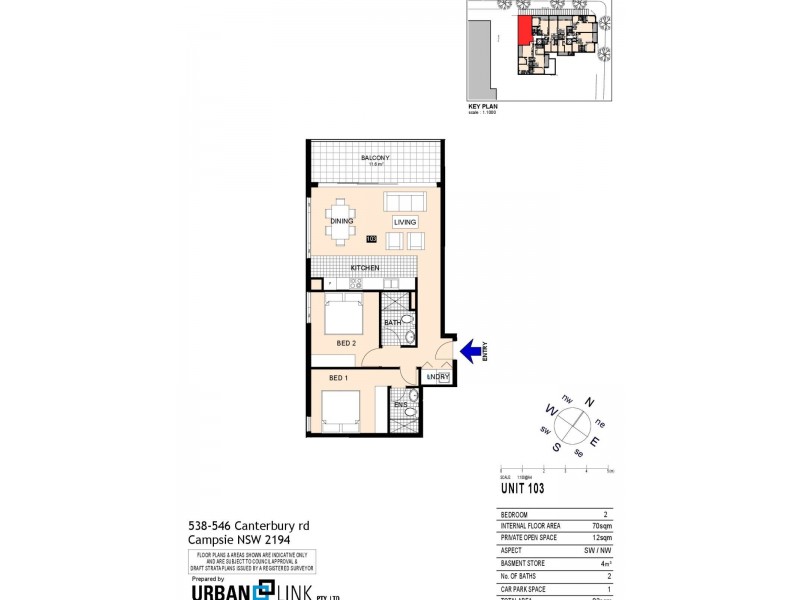 103/538-546 Canterbury Road (Entrance from Elizabeth Street), Campsie NSW 2194