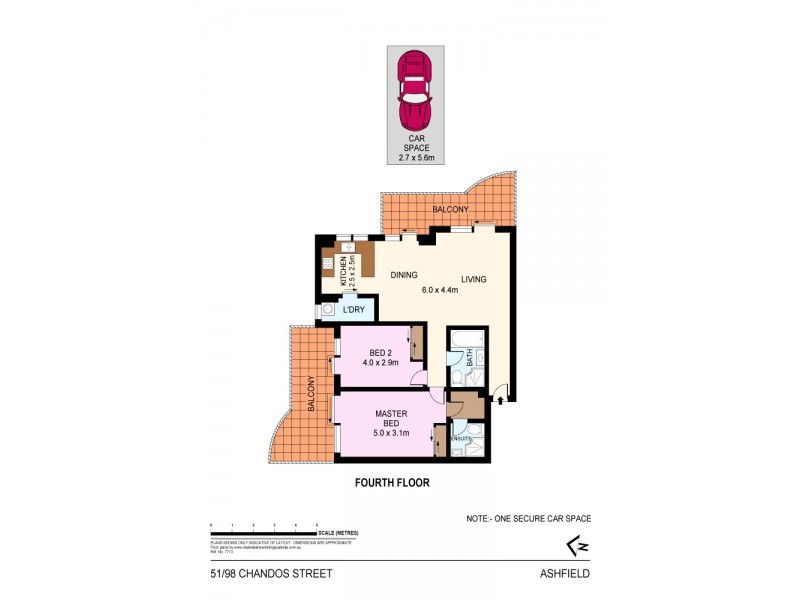 51/98 Chandos Street, Ashfield NSW 2131 Floorplan