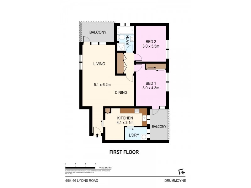 4/64 Lyons Road, Drummoyne NSW 2047 Floorplan