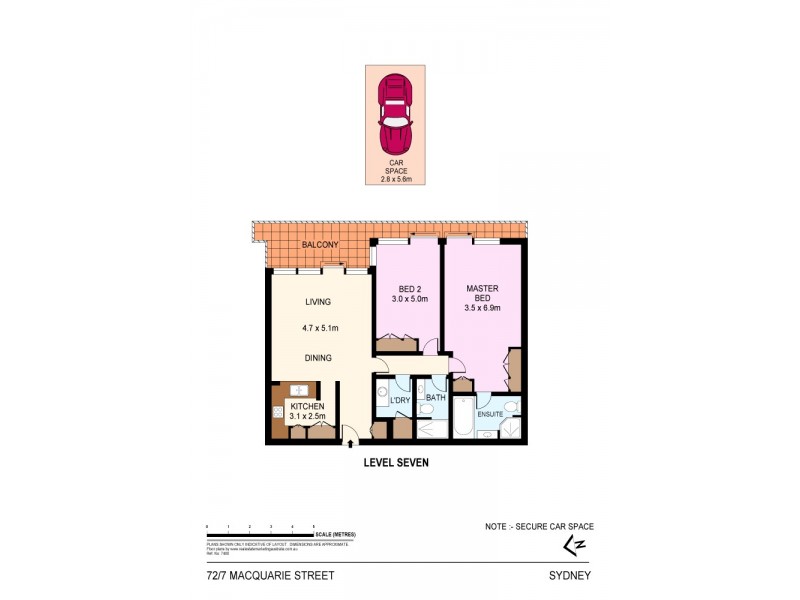72/7 Macquarie Street, Sydney NSW 2000 Floorplan