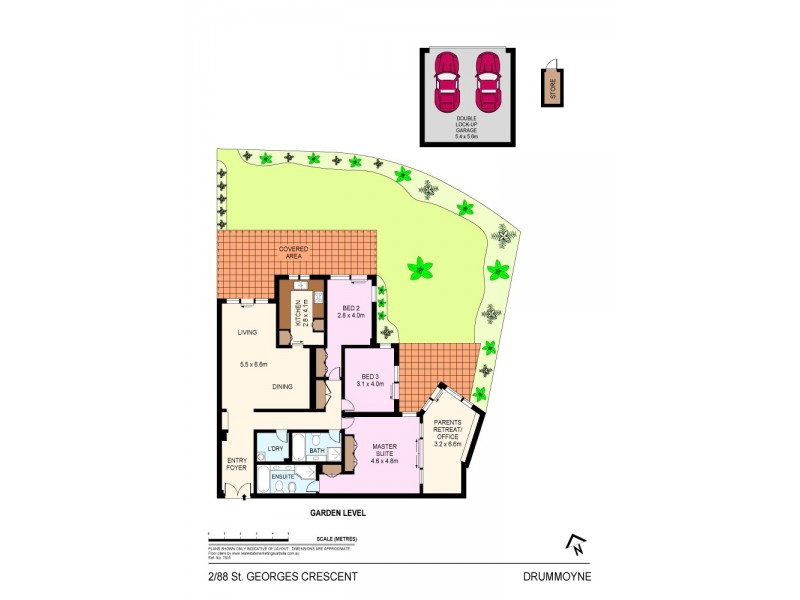 2/88 St Georges Crescent, Drummoyne NSW 2047 Floorplan