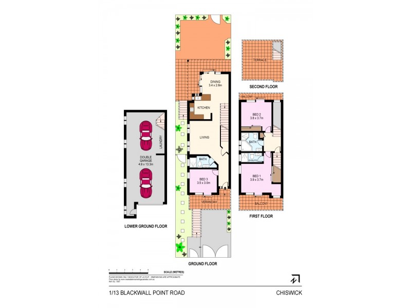 1/13 Blackwall Point Road, Chiswick NSW 2046 Floorplan