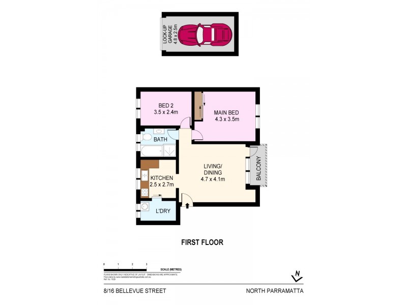 8/16 Bellevue Street, North Parramatta NSW 2151 Floorplan