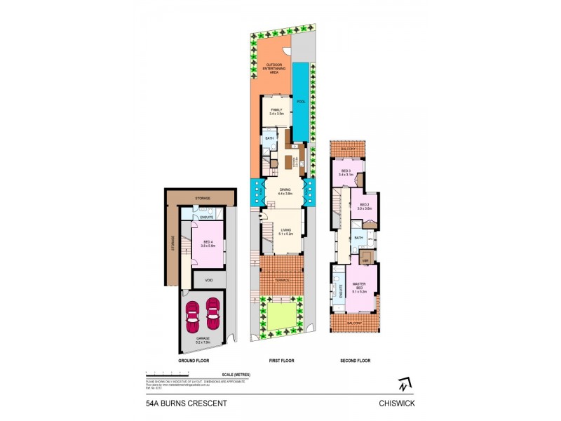 54A Burns Crescent, Chiswick NSW 2046 Floorplan