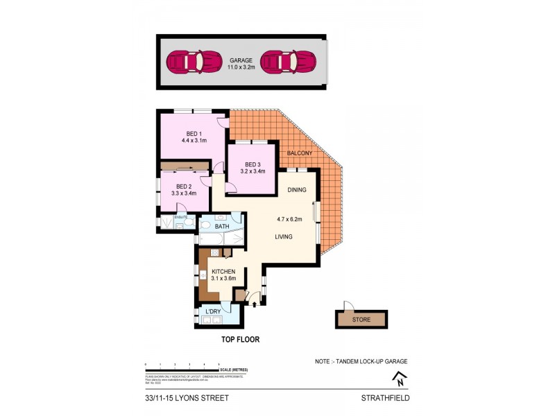 33/11-15 Lyons Street, Strathfield NSW 2135 Floorplan
