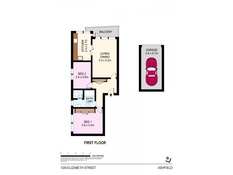 1/29 Elizabeth Street, Ashfield NSW 2131 Floorplan