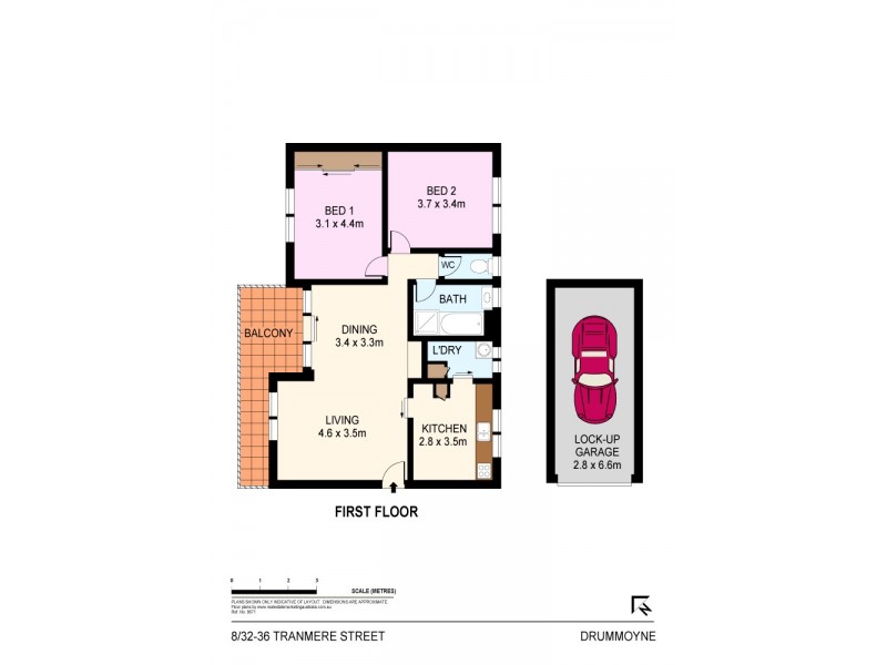 8/32-36 Tranmere Street, Drummoyne NSW 2047 Floorplan