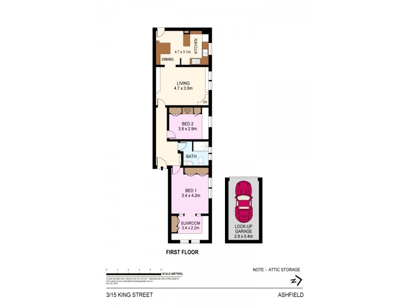 3/15 King Street, Ashfield NSW 2131 Floorplan