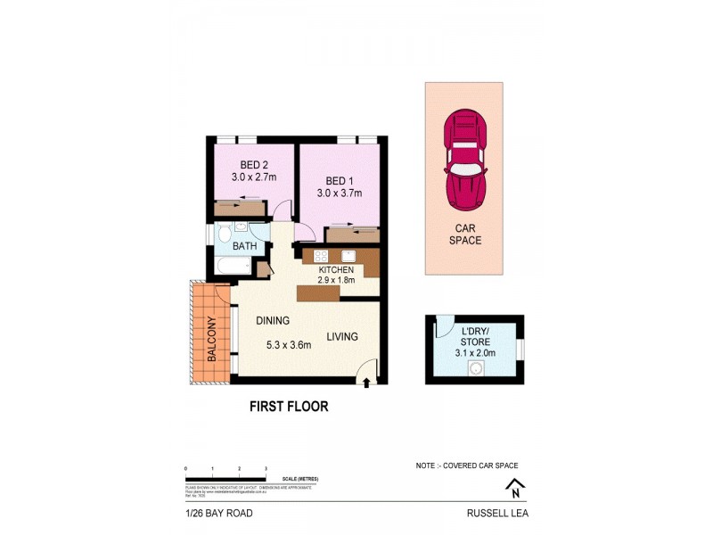 1/26 Bay Road, Russell Lea NSW 2046 Floorplan