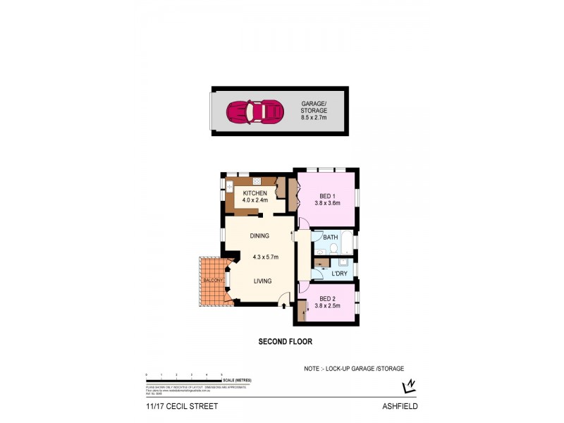 11/17 Cecil Street, Ashfield NSW 2131 Floorplan