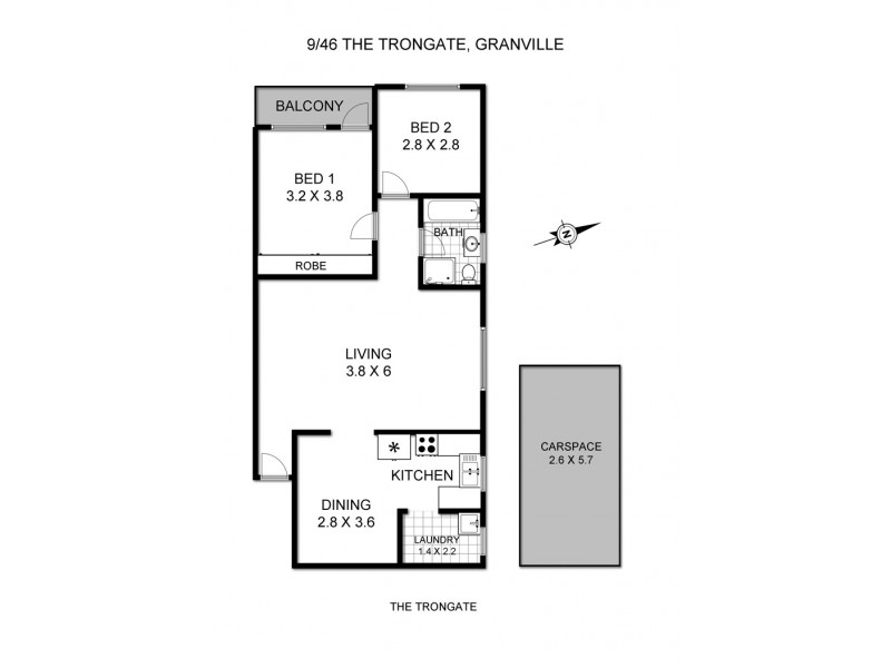 9/46 The Trongate, Granville NSW 2142 Floorplan