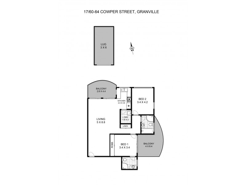 17/60-64 Cowper Street, Granville NSW 2142 Floorplan