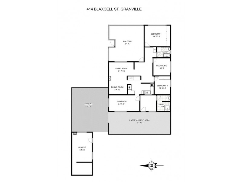 414 Blaxcell Street, Granville NSW 2142 Floorplan