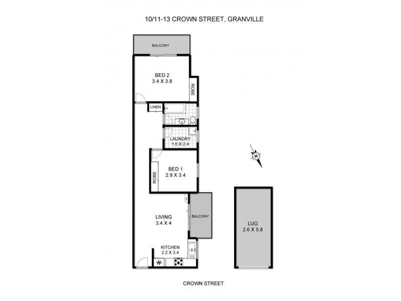 10/11-13 Crown Street, Granville NSW 2142 Floorplan