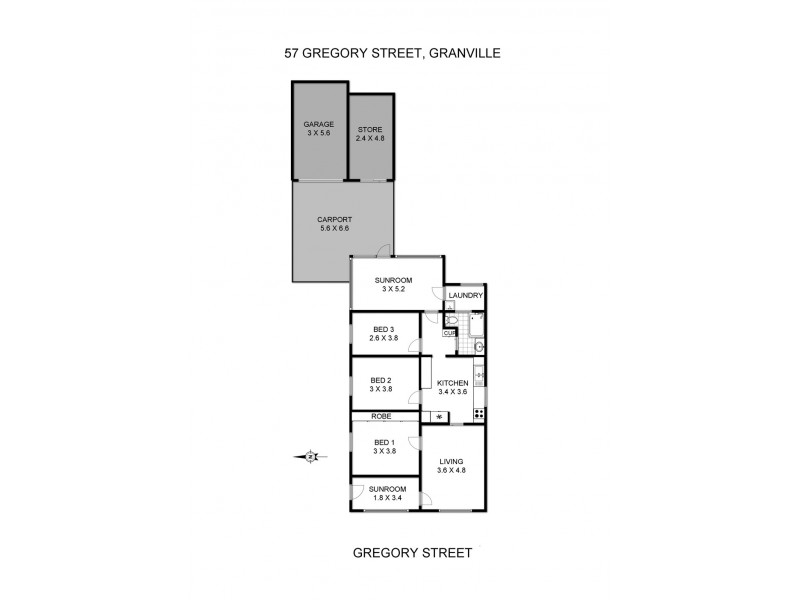 57 Gregory Street, Granville NSW 2142 Floorplan