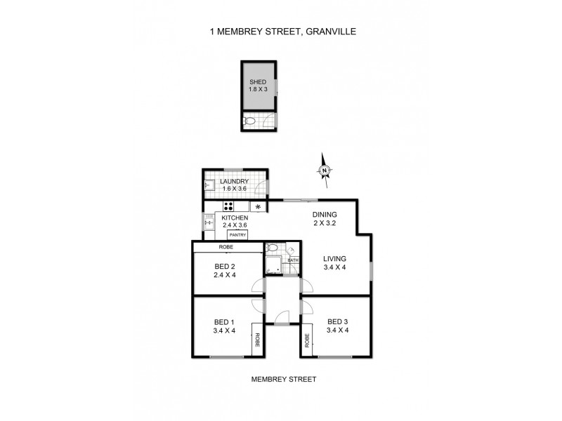 1 Membrey Street, Granville NSW 2142 Floorplan