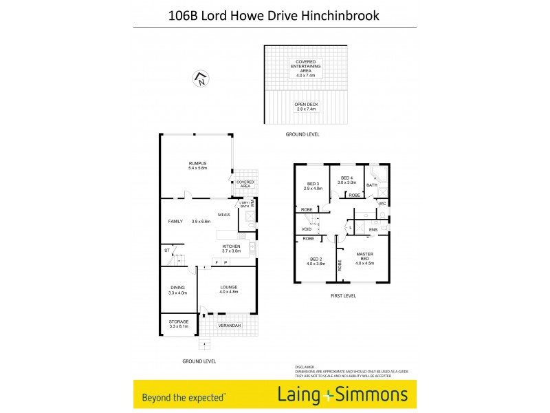 106b Lord Howe Drive, Hinchinbrook NSW 2168 Floorplan