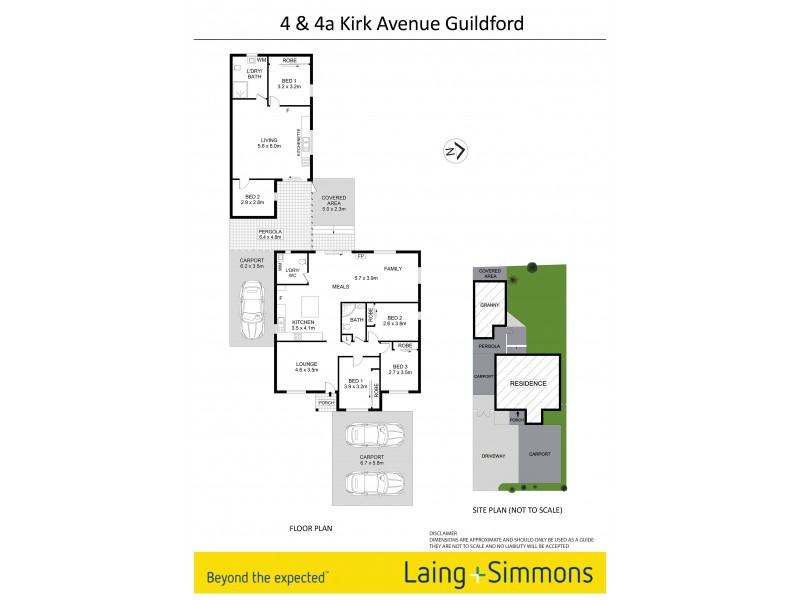 2 & 4 Kirk Avenue, Guildford NSW 2161 Floorplan