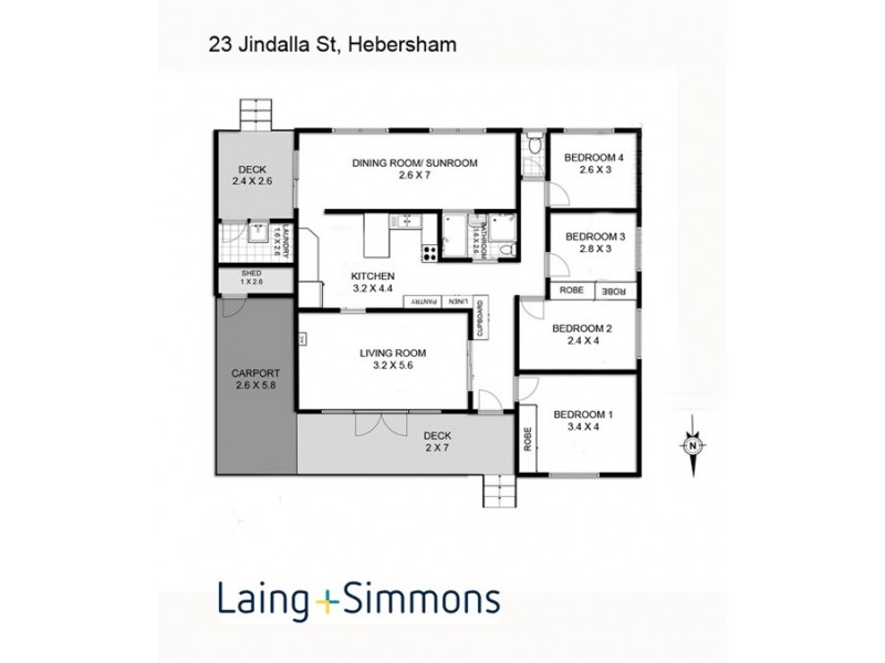 23 Jindalla Cres, Hebersham NSW 2770 Floorplan