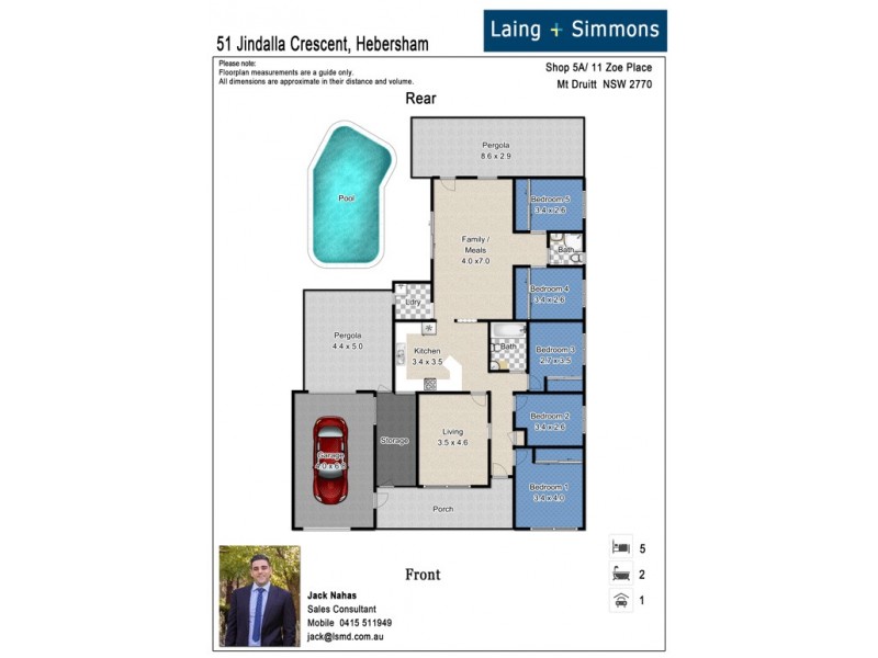 51 Jindalla Crescent, Hebersham NSW 2770 Floorplan