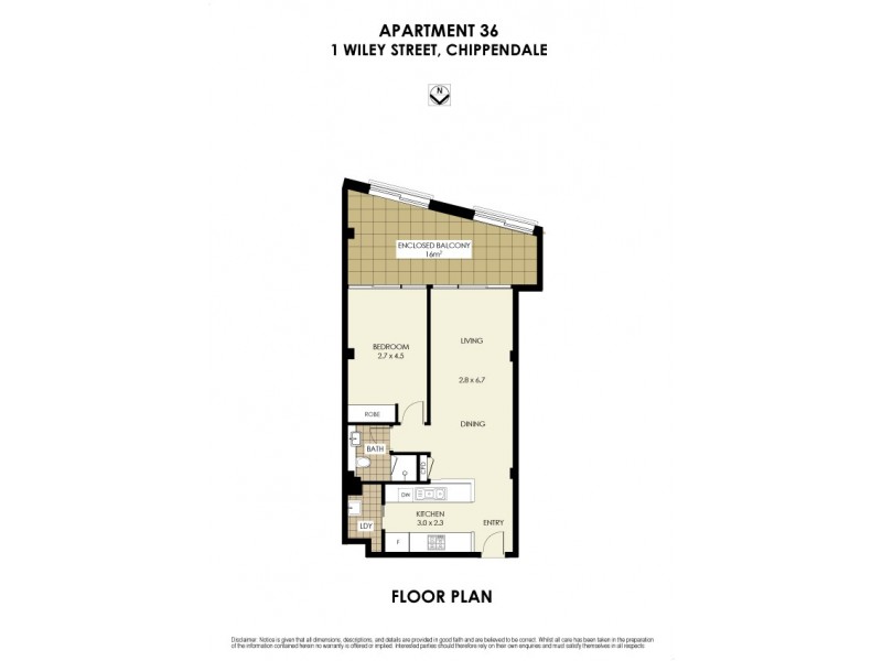 36/1 Wiley Street, Chippendale NSW 2008 Floorplan