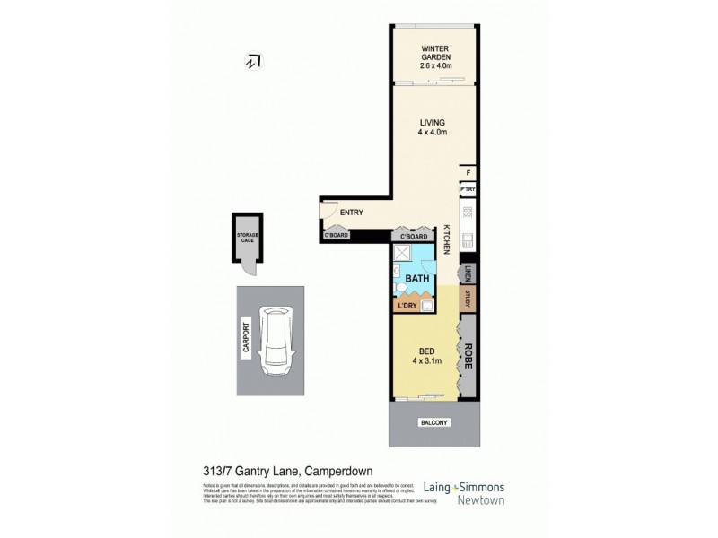313/7 Gantry Lane, Camperdown NSW 2050 Floorplan